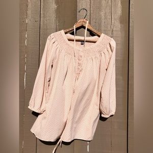 A Pea In The Pod - Maternity Blouse - Women’s pink polka dot - Size small